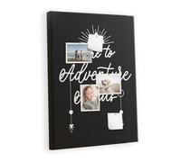 Grande planche en liège horizontale | tableau mural pour home office bureau école maison | organisation planification notes tâches et photos - 70x100 - métallique - L'heure est à l'aventure