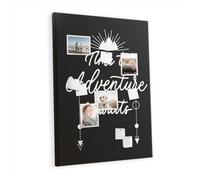 Grande planche en liège horizontale | tableau mural pour home office bureau école maison | organisation planification notes tâches et photos - 100x140 - coloré - L'heure est à l'aventure