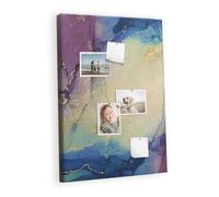 Grande planche horizontale liège | tableau mural bureau maison école | organiser notes photos projets idées tâches et affichage créatif - 70x100 - coloré - art abstrait à l'encre