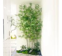 Grande plante en bambou synthétique - 90 bambous artificiels réalistes pour intérieur/extérieur, cloisons de patio et aménagement paysager, décoration verdure de 1,2 m de haut pour chambres et