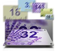 Grande plaque aluminium/polyethylene numéro rue décorative - pour maison, garage, porte, et boite aux lettres - collection provence : 2 lignes personnalisables