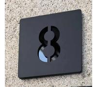 Grande plaque de numéros de maison personnalisée en acrylique moderne, lettres 3D numériques pour adresse de porte/rue, plaque extérieure décorative pour nom de maison Grey Black
