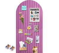 Grande plaque en liège - Bords ronds - Panneau en liège en feutre - 0,9 cm d'épaisseur - Tableau photo pliable avec ruban adhésif - Tableau de vision, feutre autocollant - Aiguilles (rose, 120 x 60 cm