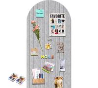 Grande plaque en liège - Bords ronds - Tableau en liège en feutre - 0,9 cm d'épaisseur - Tableau photo pliable avec ruban adhésif - Tableau de vision, feutre autocollant - Aiguilles (gris argenté, 120