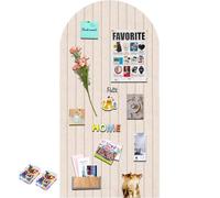 Grande plaque en liège de 120 x 60 cm - Bords ronds - Tableau en liège en feutre - 0,9 cm d'épaisseur - Tableau photo pliable avec ruban adhésif autocollant - Tableau de vision, feutre autocollant