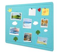 Grande plaque en liège de 60 x 40 cm - Tableau d'affichage décoratif en liège en feutre - 0,9 cm d'épaisseur - Tableau photo pliable avec ruban adhésif - Tableau de vision autocollant - Feutre