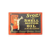 IMPACT ET STRATEGIE Grande Plaque métallique Shell - Noire - 30 x 40 cm