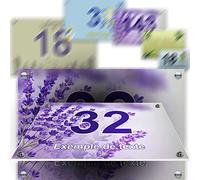 Grande plaque PVC numéro maison décorative - pour rue, garage, porte, et boite aux lettres - collection provence : 2 lignes personnalisables