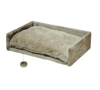 Grande Plate-Forme/hamac pour Poteau à gratter - 60 x 40 cm - avec Coussins - adapté à Tous Les Troncs à gratter - Couleur - Gris