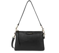 Pochette zippée en cuir noir Dune Noir