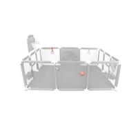 Grande Portable Enfants avec Ventouse Base Antidérapante, Modulable,Pliable,parc pour enfant en bas âge Avec Porte Zippée,50 Balles,Basketball Rack,Avec 4 Ventouses-180 * 120 * 66cm-Gris clair