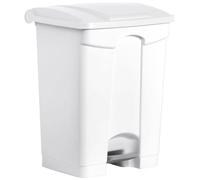 Grande Poubelle à tri à pédale 70 litres pour Sac 240 litres - Blanc