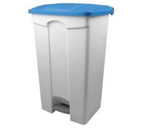 Grande poubelle de tri professionnelle à pédale solide - Bleu