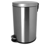 Grande poubelle salle de bain en inox 20 litres