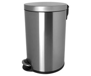 Grande poubelle salle de bain en inox 20 litres
