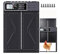 Grande Poulailler Automatique avec minuterie/Protection Intelligente Contre Le pincement, Mode Automatique/Manuel, Porte en Alliage d'aluminium, écran LCD étanche programmable,Résistant à l'eau