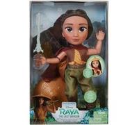 Grande Poupee Deluxe Raya Guerrière 38 cm et Chapeau et Cape - Disney Princesse Raya Dernier Dragon et 1 Carte - Jouet Fille