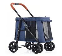 Grande poussette pour chiens de grande taille - Poussette pour chien de qualité supérieure - 4 roues - Équipement pour animaux de compagnie - Poussette pour chat, chien et plus - Chariot de transpor