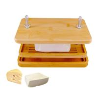 Grande presse à tofu en bambou avec passoire à tofu, plateau d'égouttement et étamine, sans BPA, facile à nettoyer, élimine facilement l'eau du tofu soyeux/ferme/extra ferme, excellent cadeau pour les