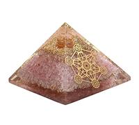 Grande pyramide d'orgone | Cristal de pyramide de quartz rose | Chakra Métatron Cube Orgonite Pyramide | Guérison par l'énergie positive des pyramides d'organes