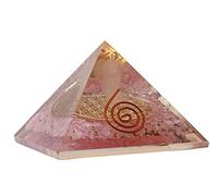 Grande Pyramide d'orgone | Cristal de Pyramide de Quartz Rose | Pyramide d'orgonite d'ange | Guérison par l'énergie Positive des Pyramides d'organes