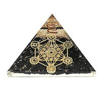 Grande pyramide d'orgone | Cristal de pyramide de shungite | Chakra Métatron Cube Orgonite Pyramide | Guérison par l'énergie positive des pyramides d'organes