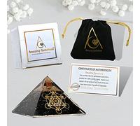 Grande Pyramide d'orgone | Cristal de Pyramide de shungite | Pyramide d'orgonite de Cube de métatron | Guérison par l'énergie Positive des Pyramides d'organes