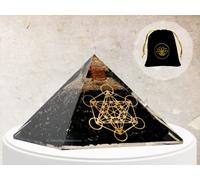 Grande Pyramide d'orgone | Cristal de Pyramide de shungite | Pyramide d'orgonite de Metatron | Guérison par l'énergie Positive des Pyramides d'organes