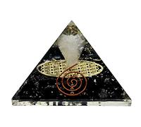 Grande pyramide d'orgone | Cristal de pyramide de tourmaline noire | Pyramide d'orgonite d'ange | Guérison par l'énergie positive des pyramides d'organes