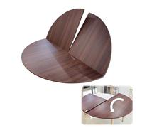 Grande rallonge de plateau de table ronde pliable - Plateau de remplacement portable pour tables pliantes de 47 à 87 pouces, finition noyer, 150 cm/59 pouces - Idéal pour événements, pique-n