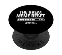 Grande réinitialisation des mèmes de 2026 Funny Internet 6 7 67% Six Seven PopSockets PopGrip Adhésif