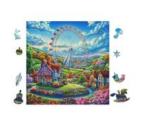 Grande Roue 100 Pièces Puzzle Adolescent en Voitureton Rigide Difficulté Moyenne Activité ÉduChative Voyage Déplacement Cadeau Anniversaire Petit Prix 28x28cm