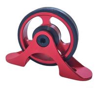 Grande roue à roulement facile pour Brompton Smooth Riding (rouge) | Idéal pour les voyages, rangement compact, compatible avec 3sixty, pneu en caoutchouc, réduit la friction