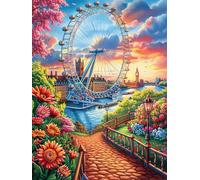 Grande roue dans la ville magique 1000 Pieces Casse-tête Expert Confirmé En Carton Sans Déformation Conte de fées d'accompagnement magique Très Difficile Niveau Expert Jeu De Société Collection Cadeau