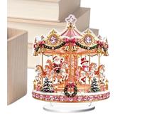 Grande Roue de Noël pour Intérieur Élément Central de Table Saisonnier Rose | Statuette Grande Roue pour Bureau Entrée, Comptoir de Bar, Salle d'Étude, Bureau, Table de Chevet et B 2