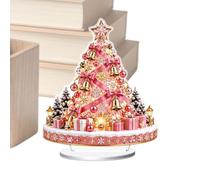 Grande Roue de Noël pour Intérieur Élément Central de Table Saisonnier Rose | Statuette Grande Roue pour Bureau Entrée, Comptoir de Bar, Salle d'Étude, Bureau, Table de Chevet et B 3