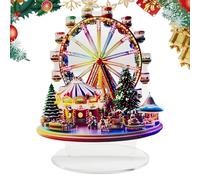 Grande roue décorative en acrylique 2D - Parc d'attractions de Noël, pour les vacances, les fêtes d'anniversaire, les bureaux, la maison, la chambre, la porte, la fenêtre, l'arbre, le dortoir
