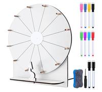 Grande roue porte-bonheur en bois de 30 cm à faire soi-même avec marqueur et gomme, pour mariage, fête, carnaval, jeux de mots, jeux de loterie