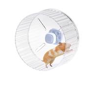Grande roue pour hamster silencieuse en plastique transparent avec un diamètre de 17 cm, convient pour gerbilles hamsters, gerbilles, souris, hamsters d'ours dorés, petits animaux
