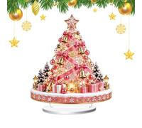 Grande Roue pour Noël Décoration de Table Rose Festive en Acrylique 2D | Statuette Grande Roue pour Bureau Pour Bureau Bibliothèque Vitrine de Boutique et Table à Manger 3
