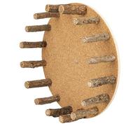 Grande roue pour oiseaux, avec boîtes en liège naturel, dimensions : circonférence 38,5 cm et épaisseur 18,5 cm, avec paroi arrière en liège pressé, pour grignoter, jouer et se déplacer, montage