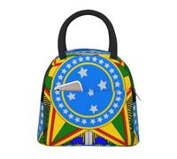 Grande Sac Isotherme Repas Enfants Garçons Filles Vintage Brazil Emblème National Réutilisable Femmes Hommes Boîte À Déjeuner Étanche Glacière École Bureau Camping