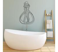 Grande Sculpture Murale en métal épais, représentant Un Couple s'embrassant, décoration Murale Homme-Femme en métal, Lignes minimalistes, Symboles d'amour, Art Romantique, Anniversaire de Couple, déc