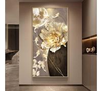 Grande Sculpture Murale Lumineuse, Sculpture Décorative 3D En Porcelaine Cristalline, Applique Murale « Neuf Poissons » Pour Entrée De Bureau Ou De Maison(A,50 * 100cm)