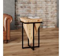 Grande sellette en bois d'acacia et métal - shanghai