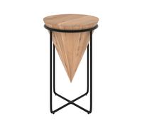 Grande sellette en bois d'accacia et métal d41 cm - mafana