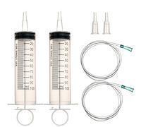 Grande seringue 100 ml avec tuyau pour laboratoires scientifiques, irrigation de jardin, industrie (2, 100 ml)