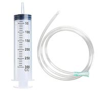 Grande seringue 300 ml YUTOU Seringue liquide avec tuyau de 1 m Seringue industrielle réutilisable Grande seringue en plastique de 300 ml Pour expériences, industrie, jardin et nourriture