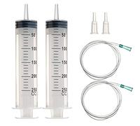 Grande seringue avec tuyau de 250 ml pour laboratoires scientifiques, irrigation de jardin, industrie (2, 250 ml)
