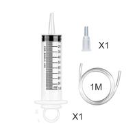 Grande Seringue En Plastique Avec Tube Convertisseur, Tube De 100/200/500ml, Pour Applicateur De Colle À Huile Liquide, Expériences Industrielles